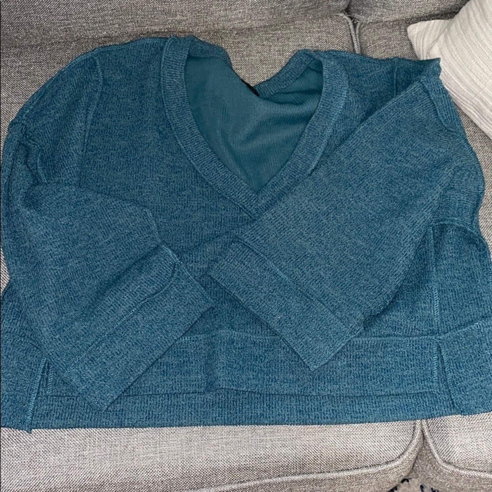 Oversized v neck top